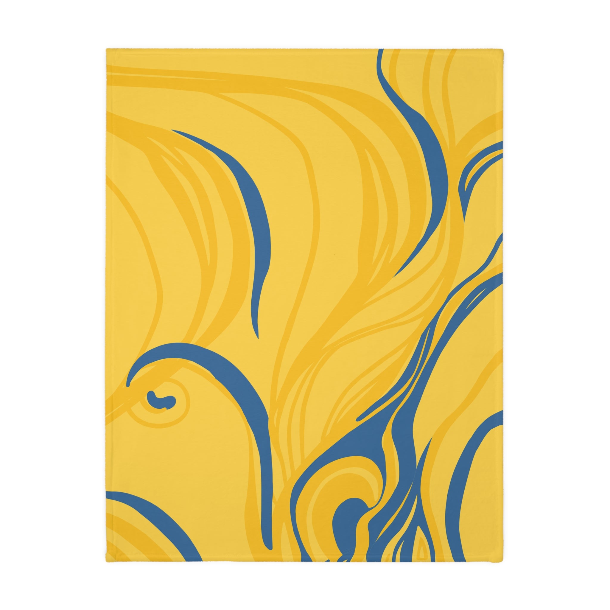 Queen of Phoenix Abstract Floral Face Blanket | Two-Sided Velveteen Microfiber