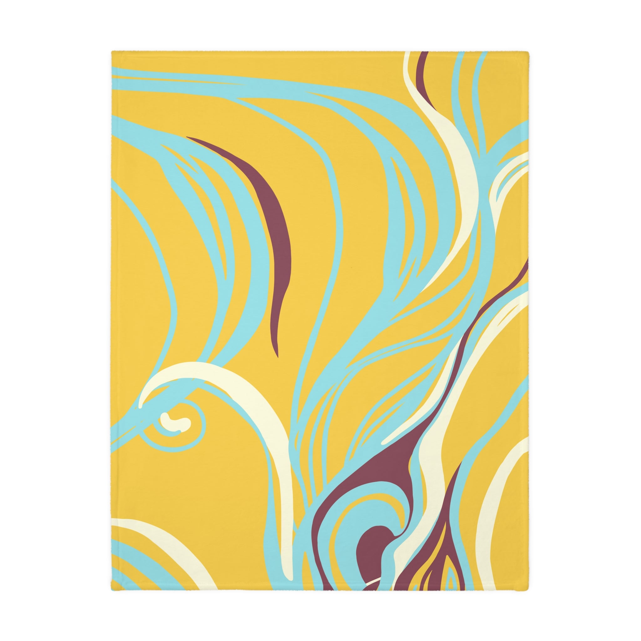 Queen of Phoenix Abstract Floral Face Blanket | Two-Sided Velveteen Microfiber