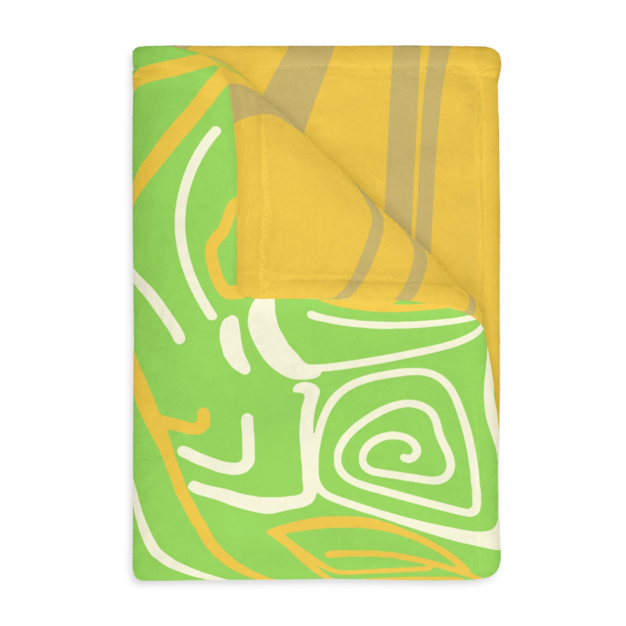 Queen of Phoenix Green Goddess Face Art Blanket | Two-Sided Velveteen Microfiber