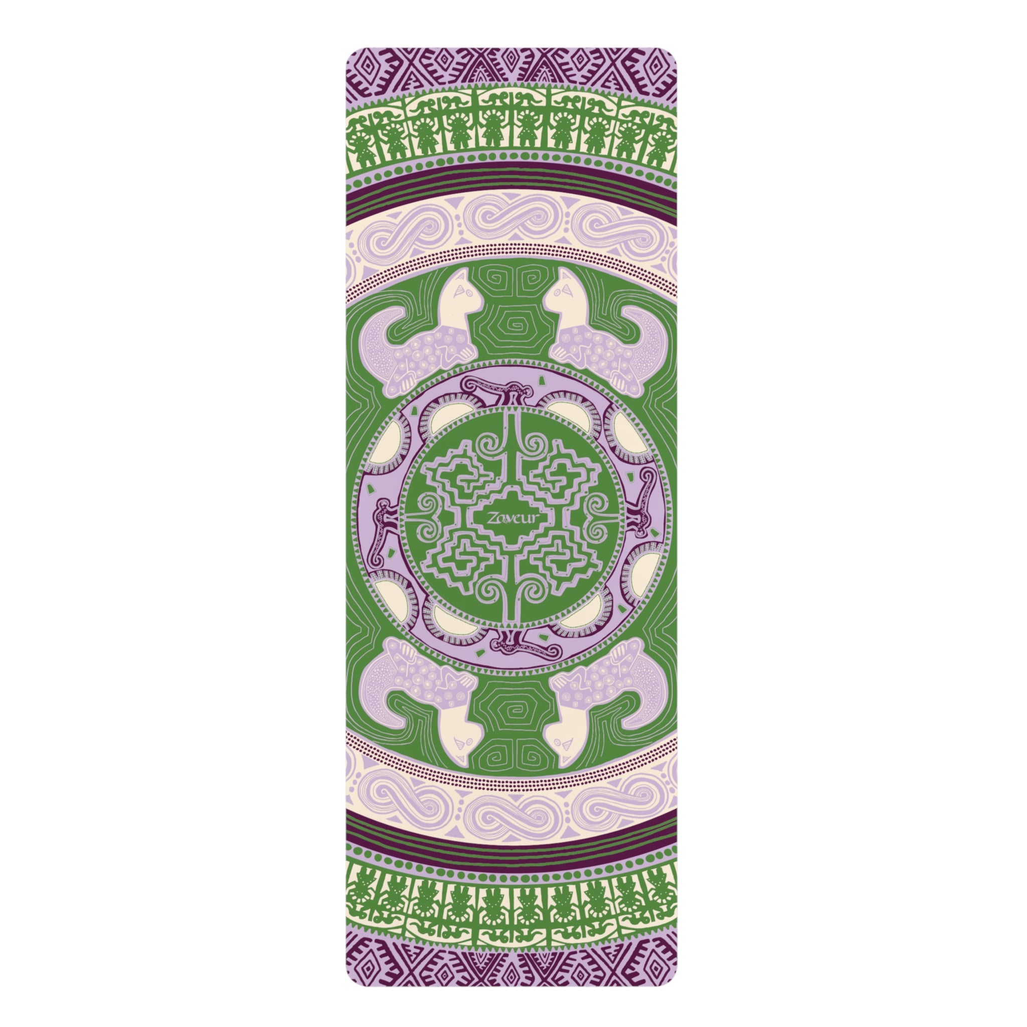 Colombian Dreams Yoga Mat | Mandala Cats Yoga Mat | Rubber Yoga Mat