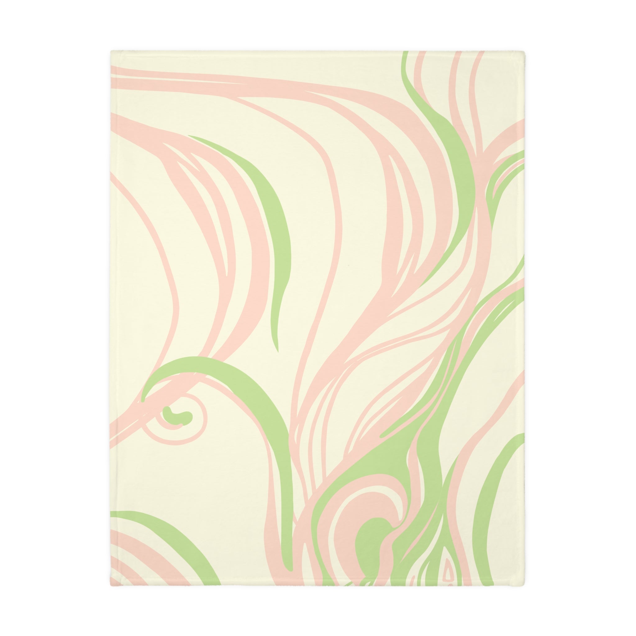 Pink Floral Whisper Velveteen Blanket — Two-Sided Microfiber Throw