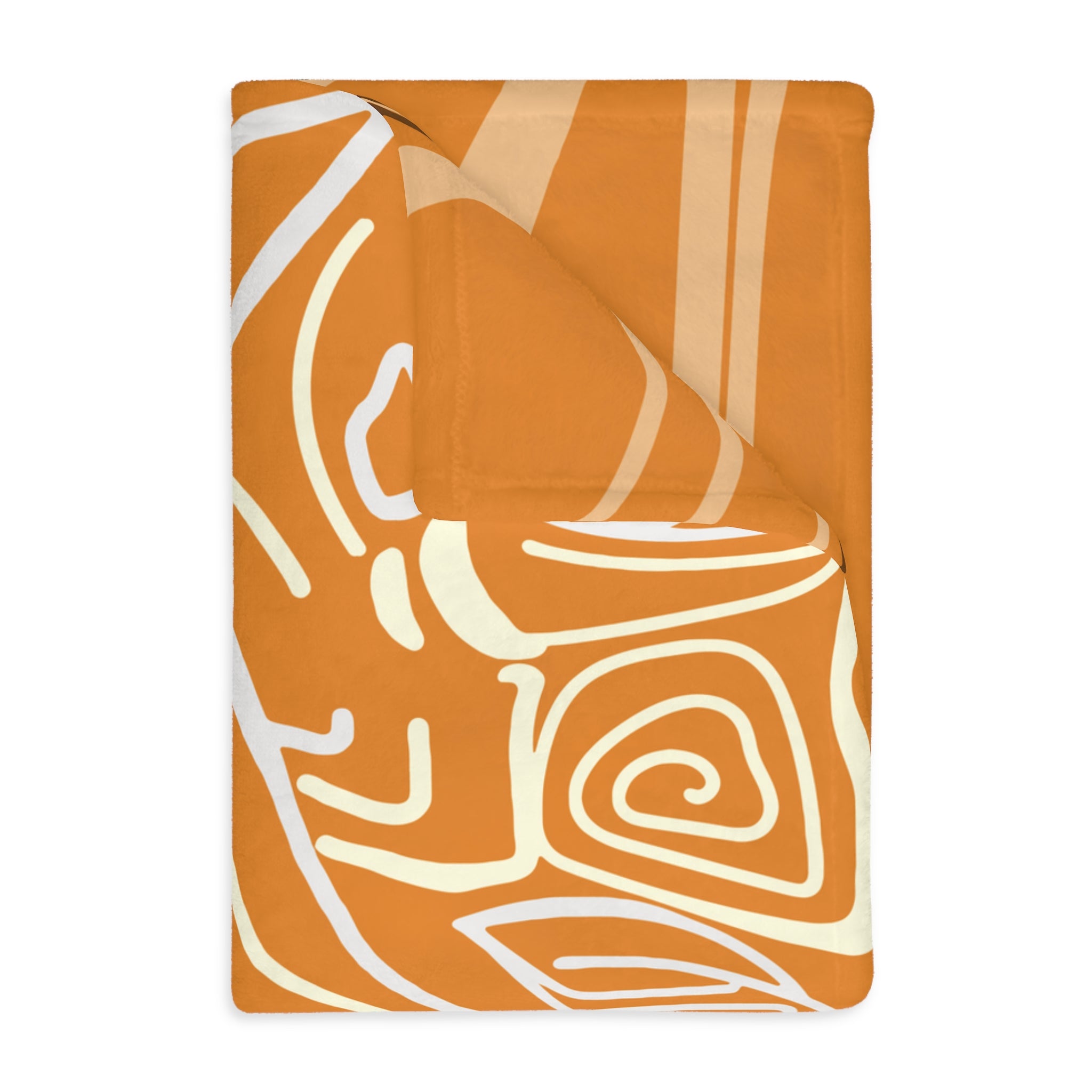 Queen of Phoenix Golden Afro Woman Blanket | Abstract Orange Portrait Throw
