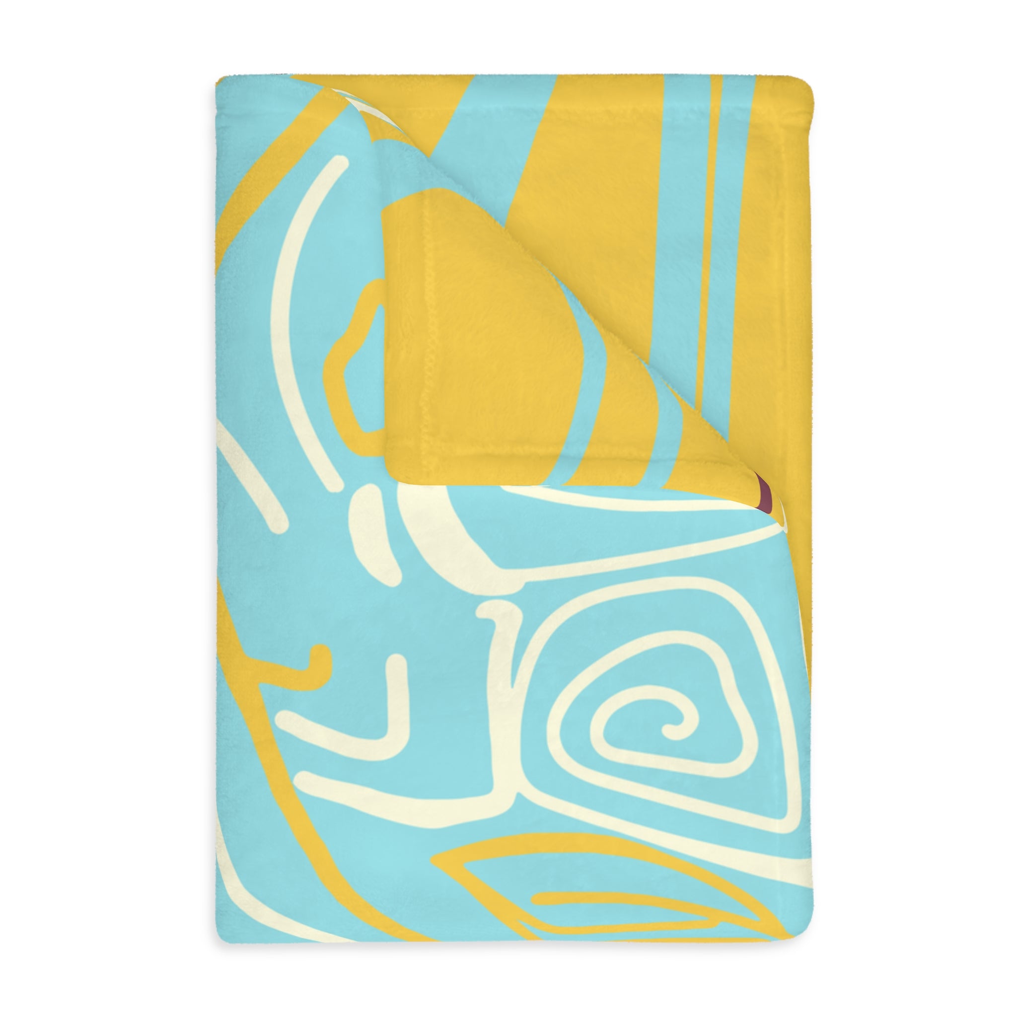 Queen of Phoenix Abstract Floral Face Blanket | Two-Sided Velveteen Microfiber