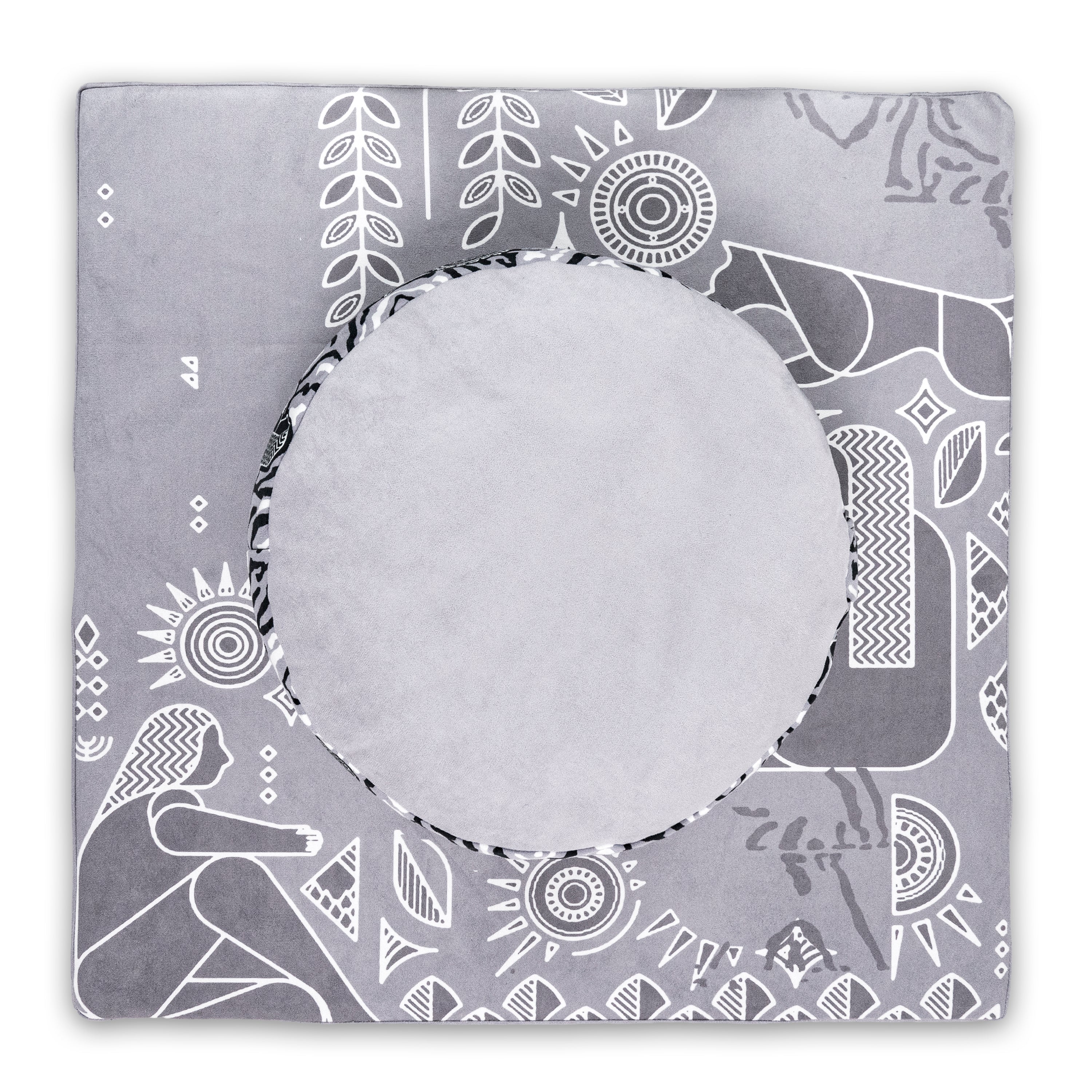 Meditation Cushion & Mat Bundle – Royal Court Luxury Buckwheat Pillow Set with Memory-Foam Mat for Aligned, Grounded Practice