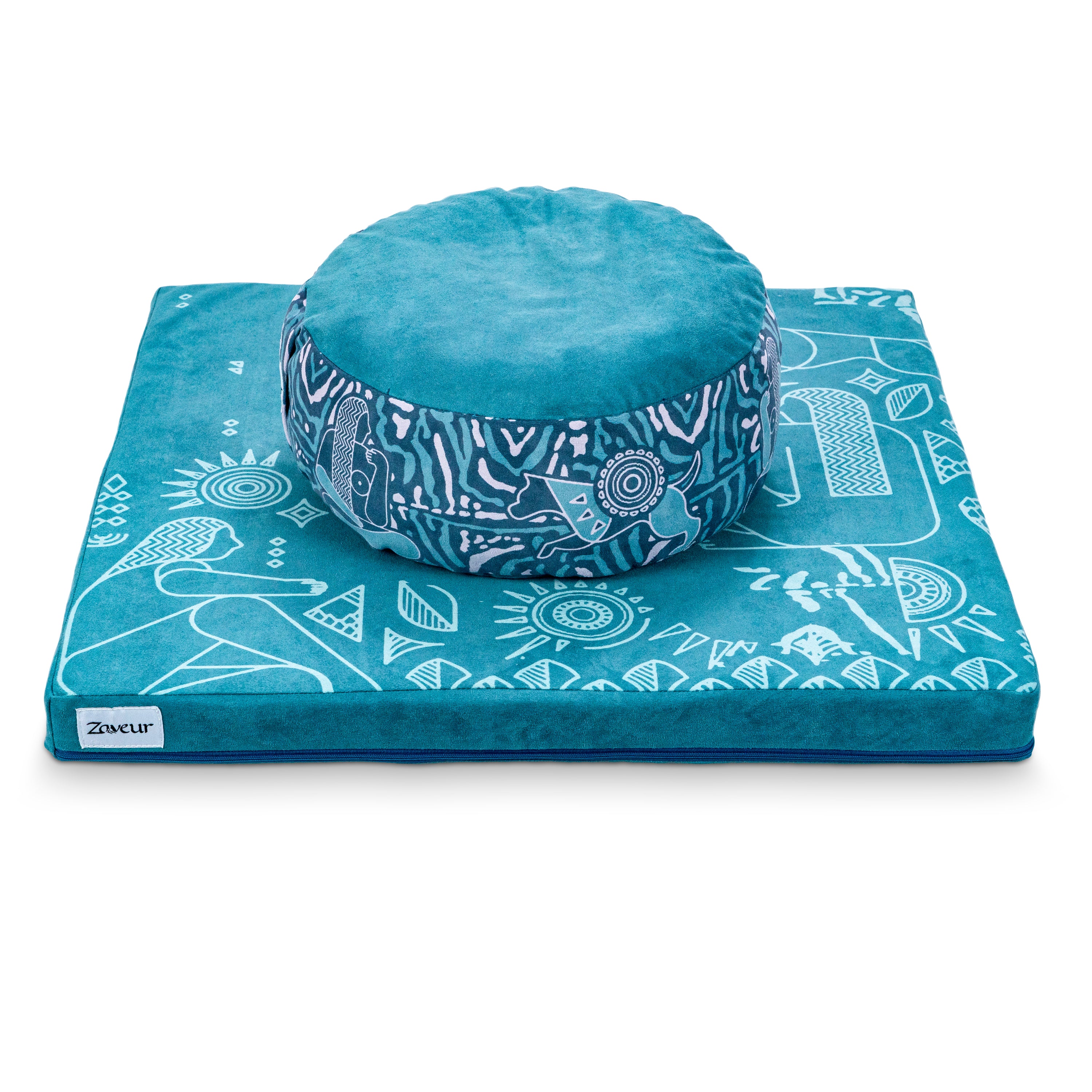 Meditation Cushion & Mat Bundle – Royal Court Luxury Buckwheat Pillow Set with Memory-Foam Mat for Aligned, Grounded Practice