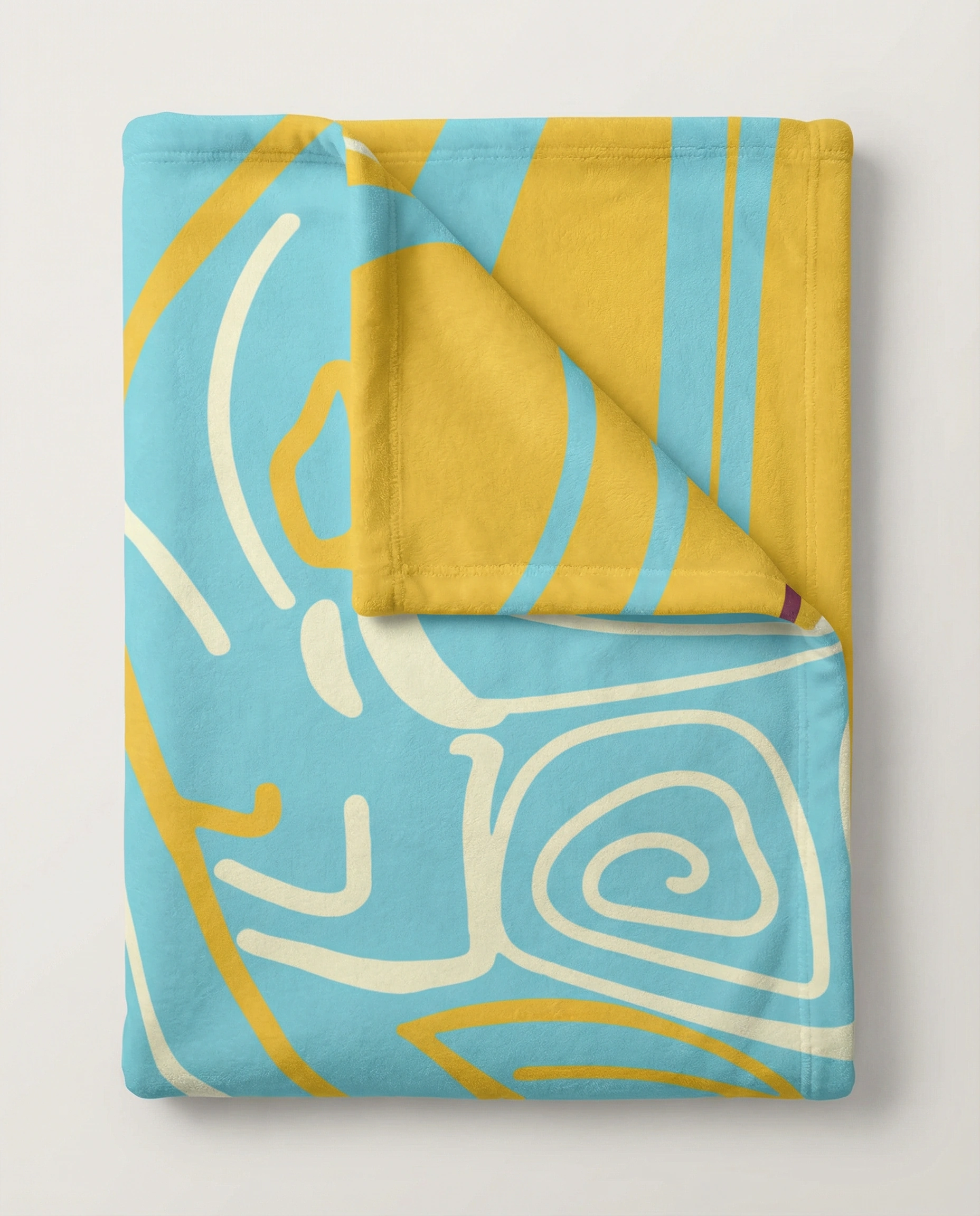 Queen of Phoenix Abstract Floral Face Blanket | Two-Sided Velveteen Microfiber