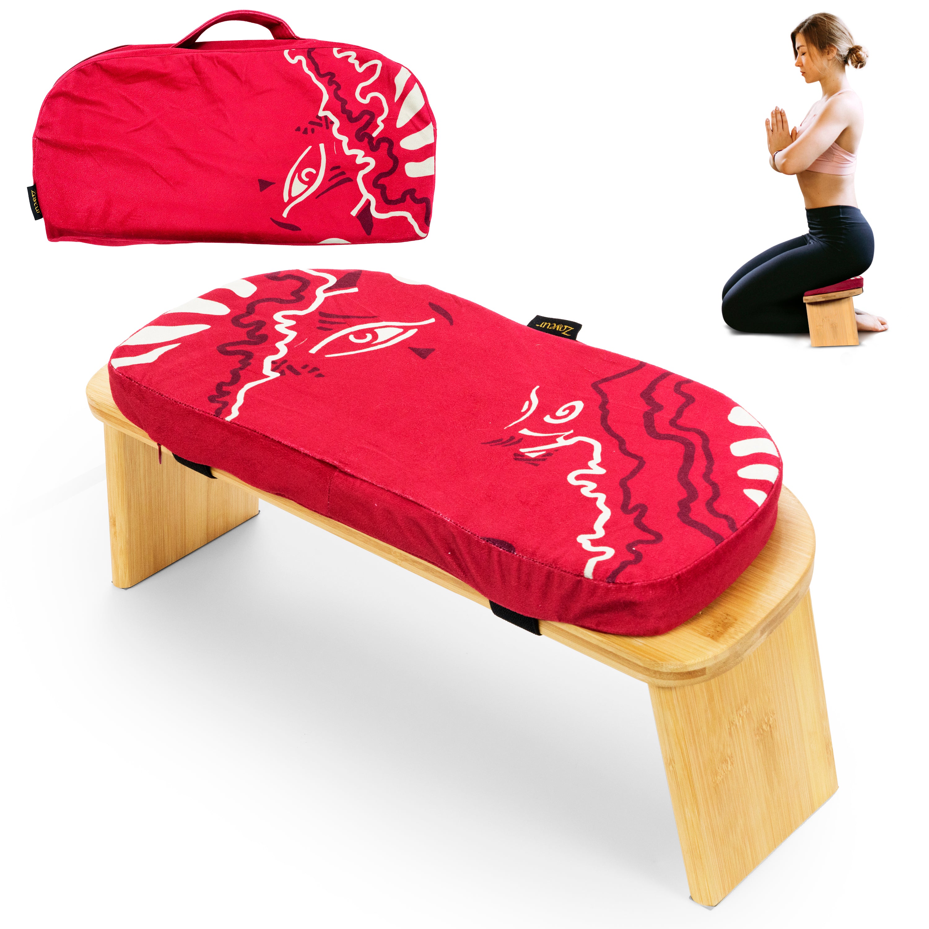 Foldable Bamboo Meditation Bench | Eco-Friendly & Portable