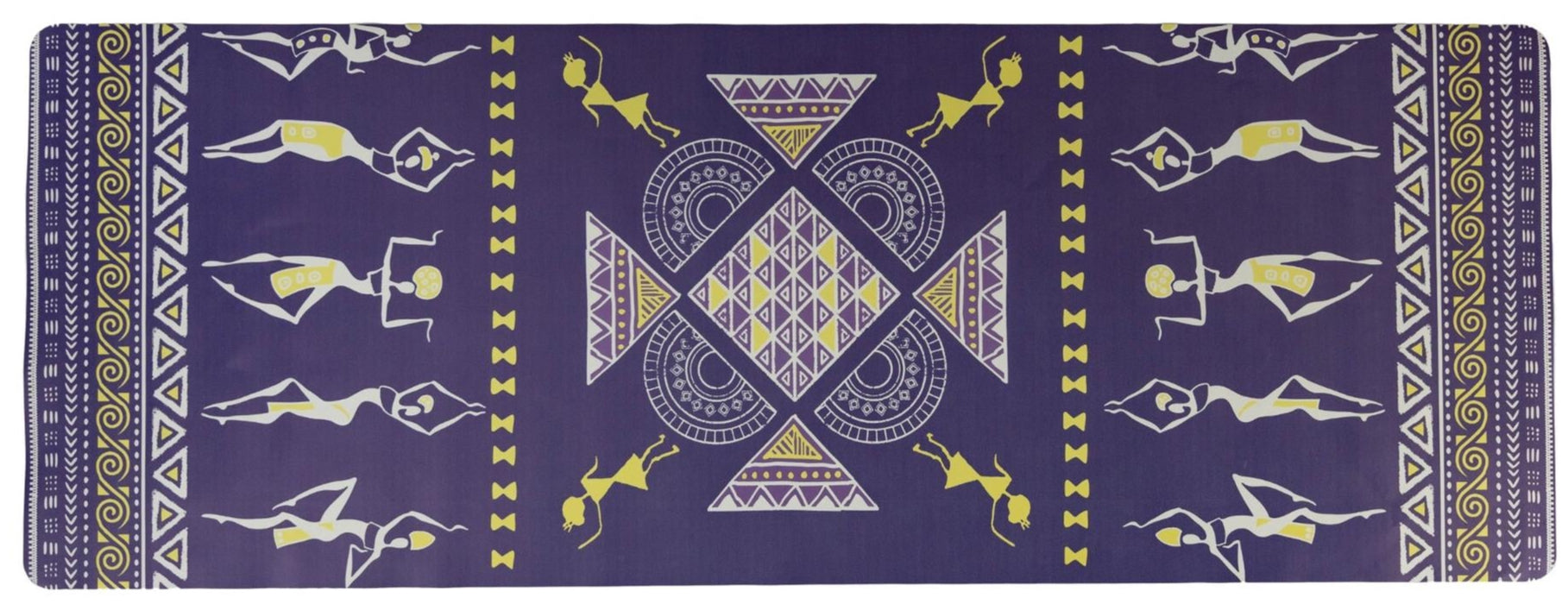 Dancing Ladies Yoga & Meditation Mat with Premium Polyurethane Front – 27" x 73"