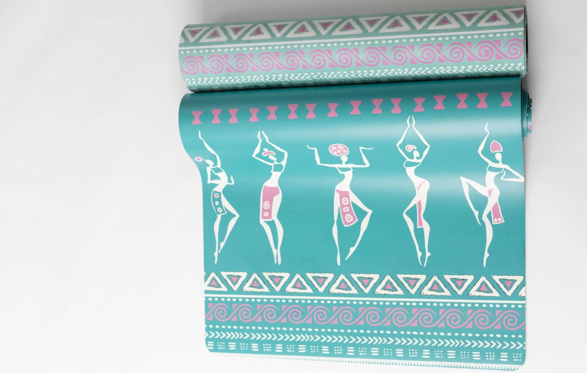 Dancing Ladies Yoga & Meditation Mat – Suede Front, 27" x 72"