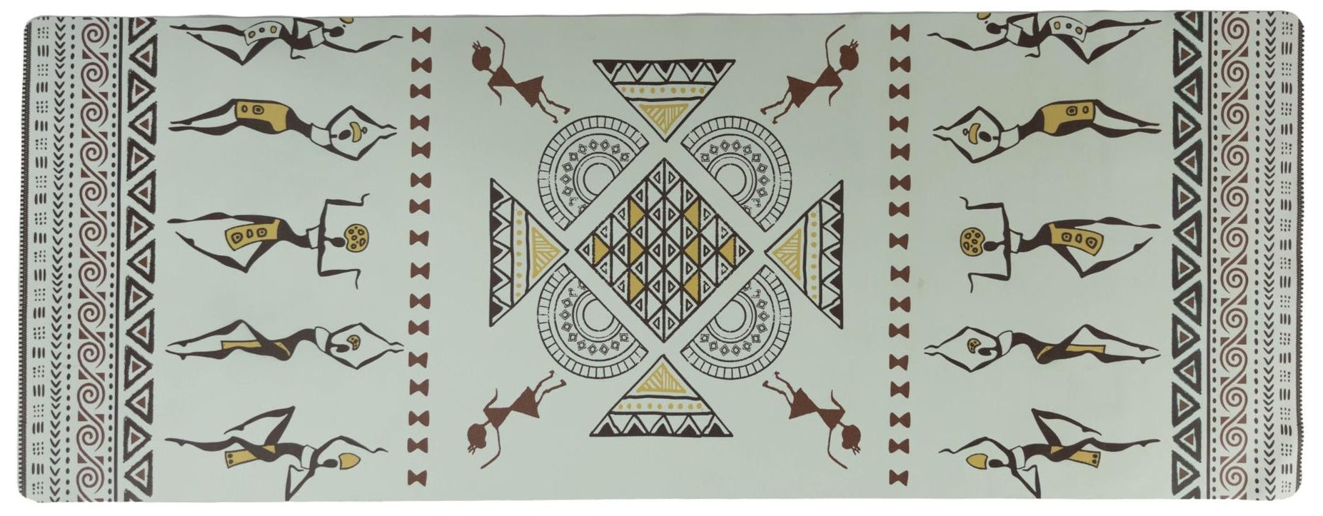 Dancing Ladies Yoga & Meditation Mat with Premium Polyurethane Front – 27" x 73"