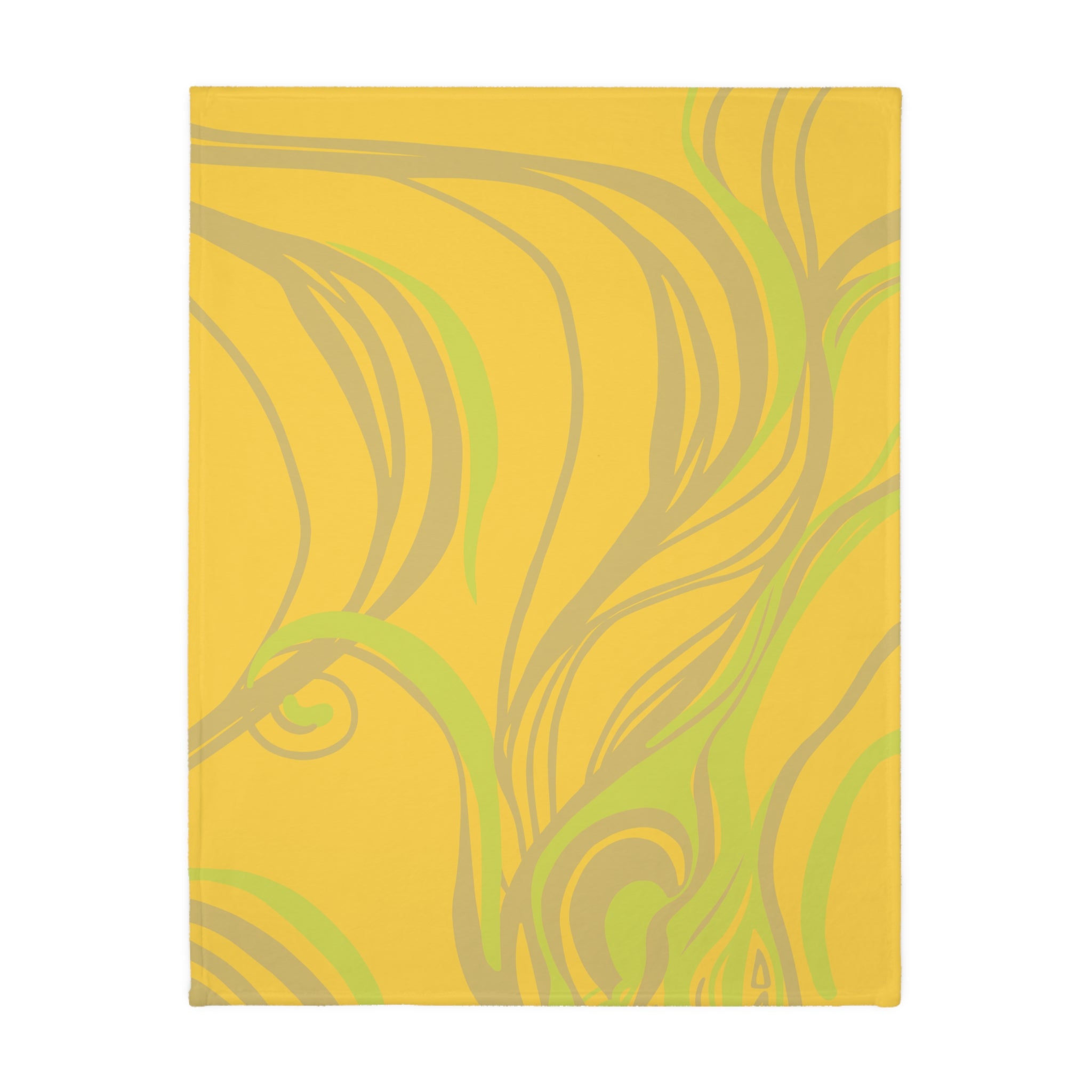 Queen of Phoenix Green Goddess Face Art Blanket | Two-Sided Velveteen Microfiber