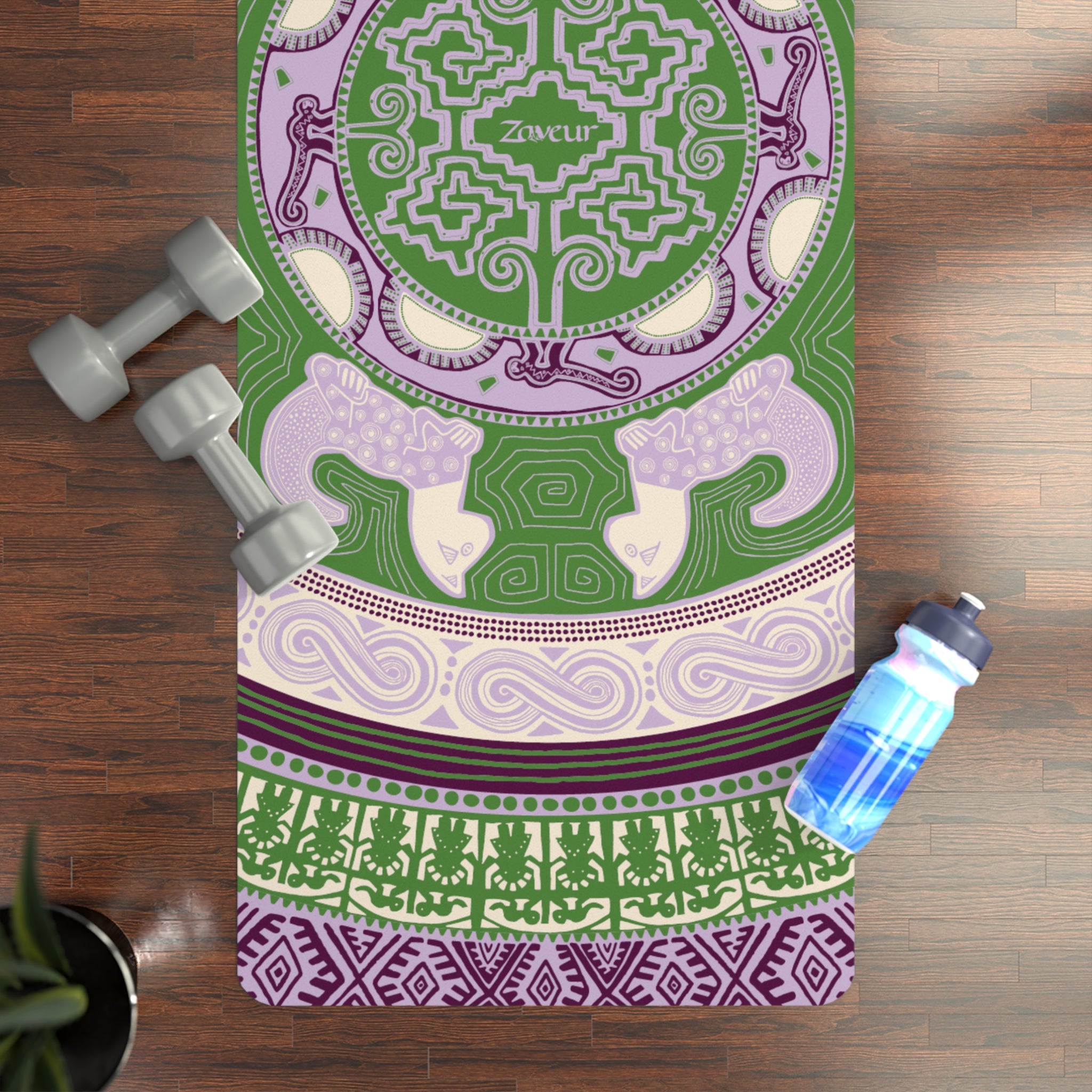 Colombian Dreams Yoga Mat  | Mandala Cats Yoga Mat | Rubber Yoga Mat