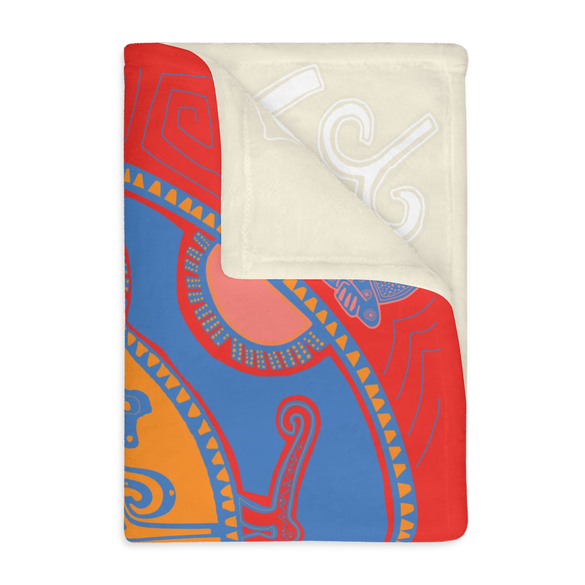 Colombian Dreams Geometric Aztec Medallion Blanket | Two-Sided Velveteen Microfiber