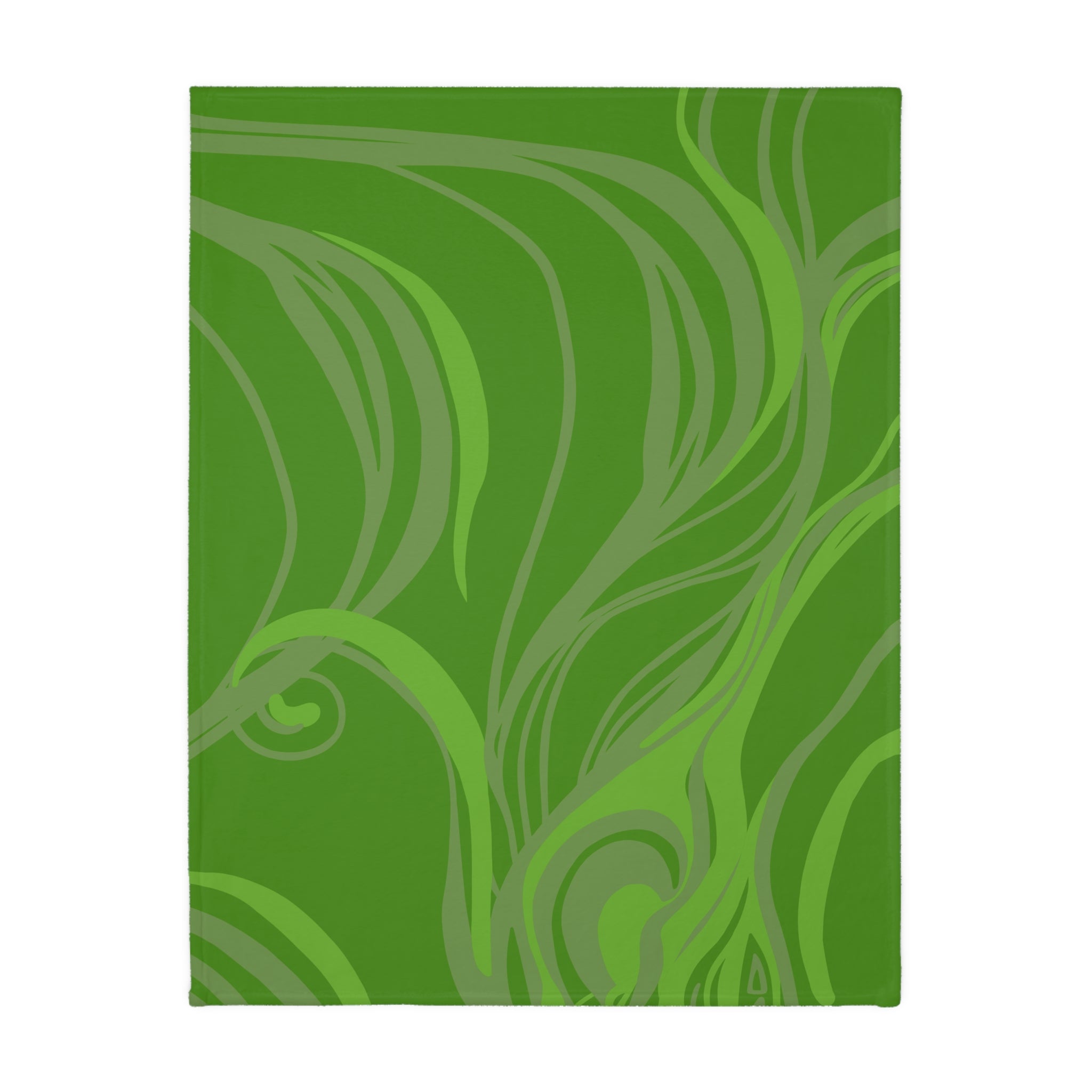 Queen of Phoenix Green Abstract Face Art blanket | Velveteen Microfiber Blanket