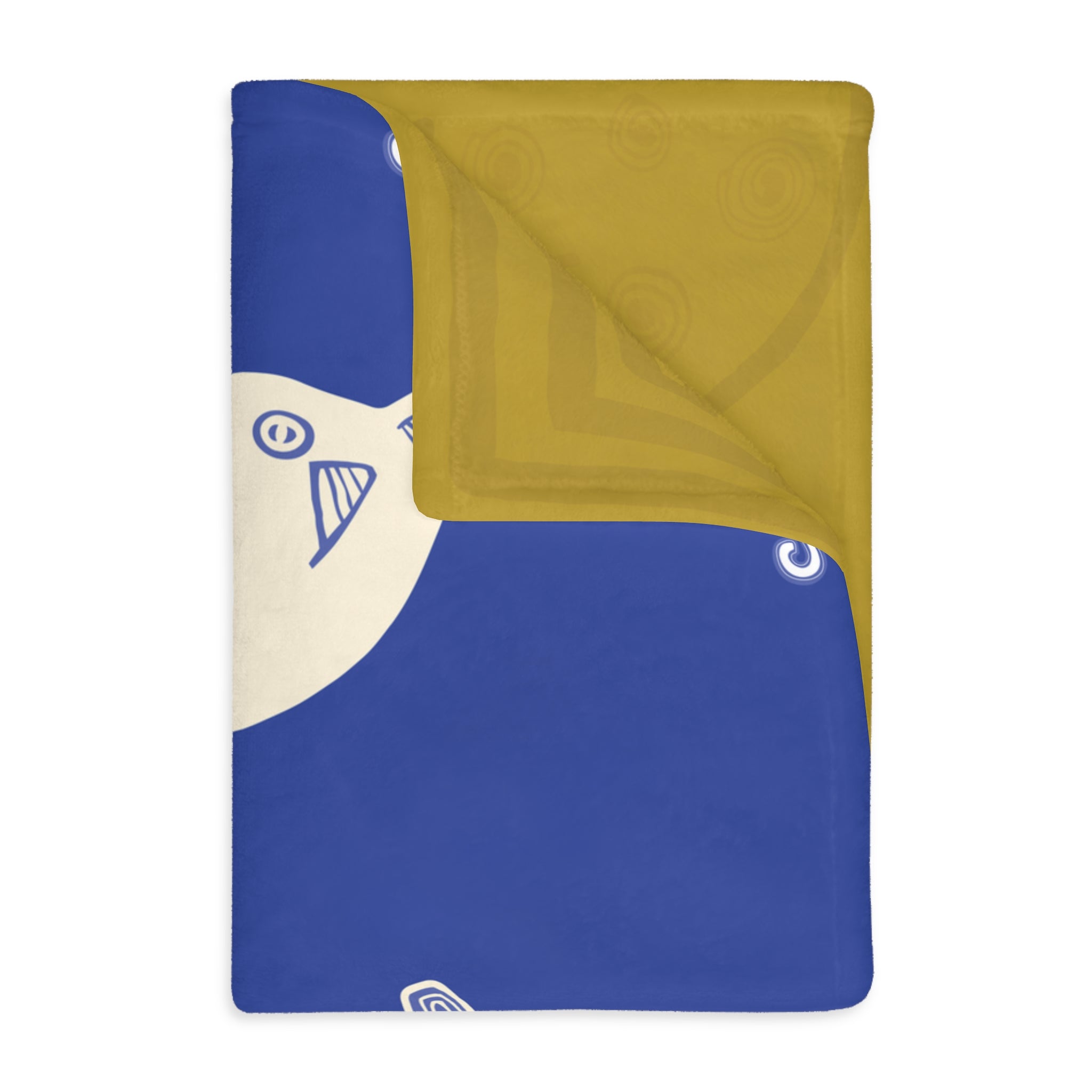 Colombian Dreams Folk Cat Pattern Blanket | Velveteen Microfiber Throw