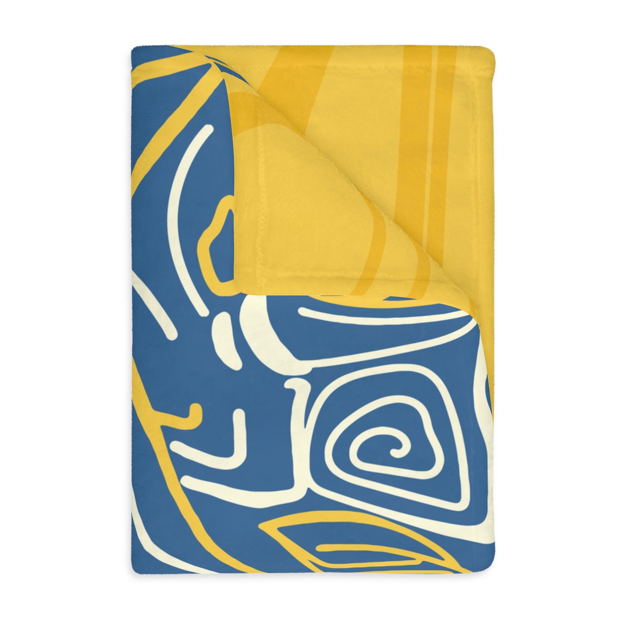 Queen of Phoenix Abstract Floral Face Blanket | Two-Sided Velveteen Microfiber