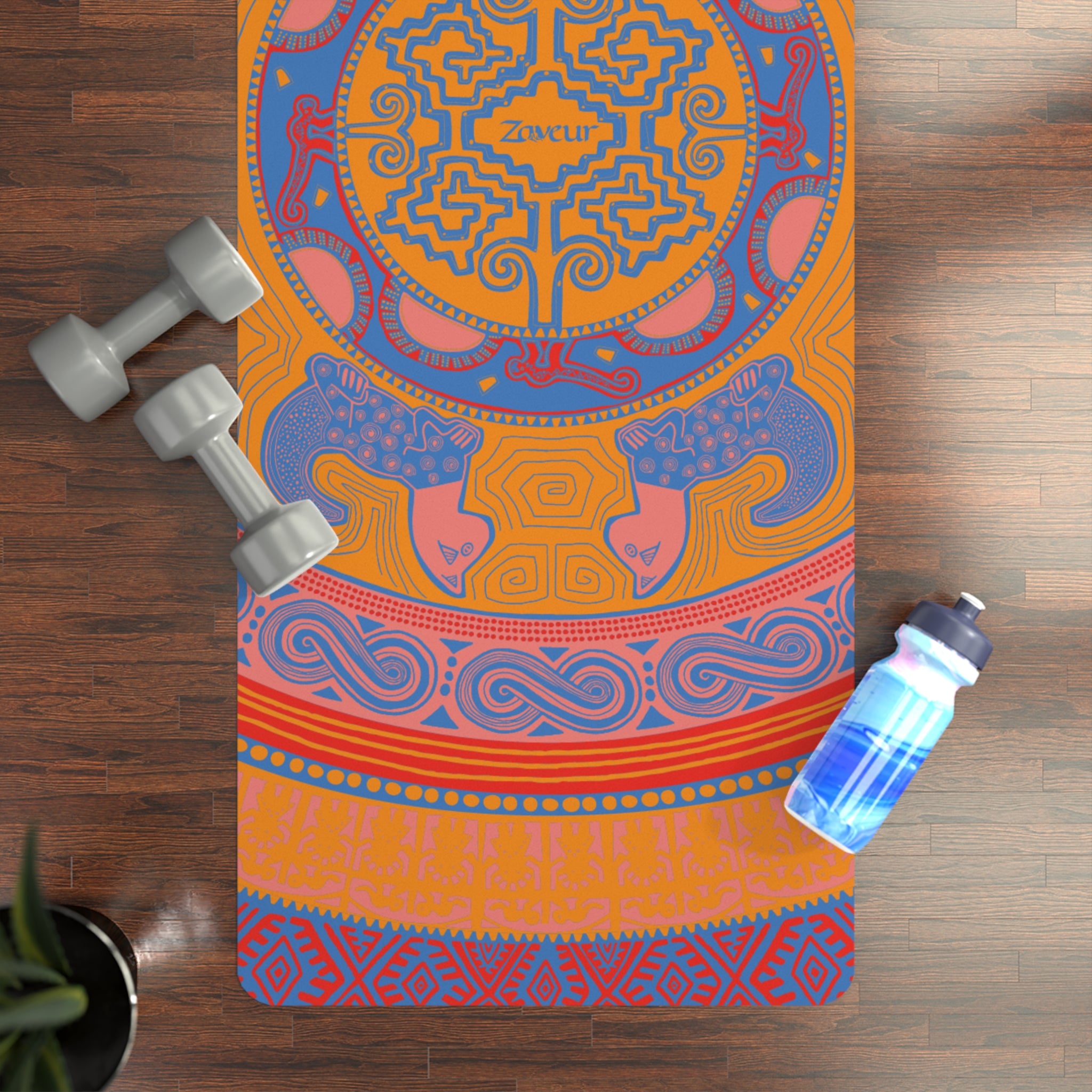 Colombian Dreams Yoga Mat | Mandala Tigers Yoga Mat | Rubber Yoga Mat