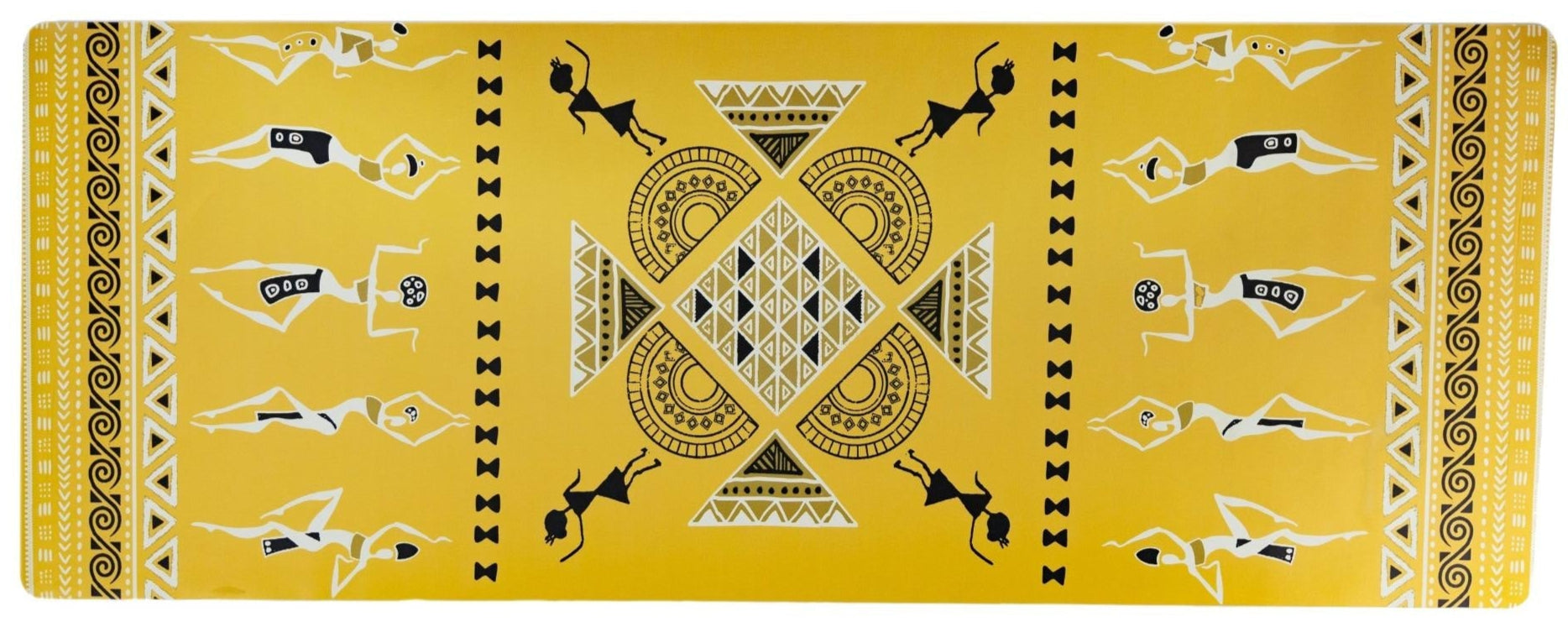 Dancing Ladies Yoga & Meditation Mat with Premium Polyurethane Front – 27" x 73"